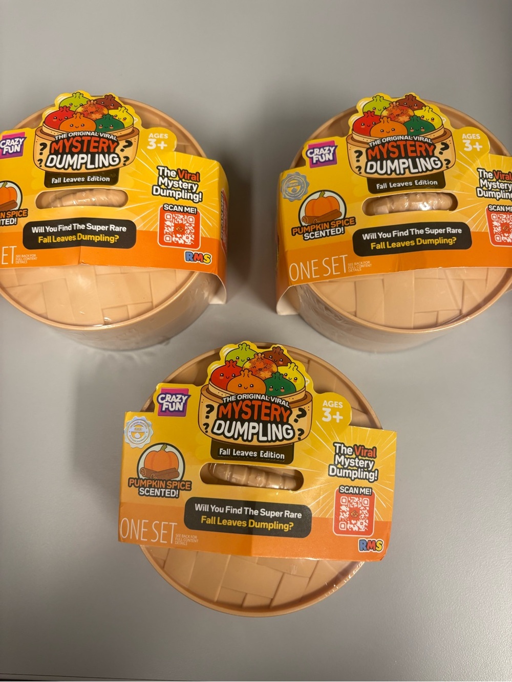 Viral CRAZY FUN RMS Dumpling Fall Leaves Edition-Pumpkin Spice Scented (set of 3